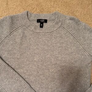Aqua womens Light Gray Crewneck Sweater